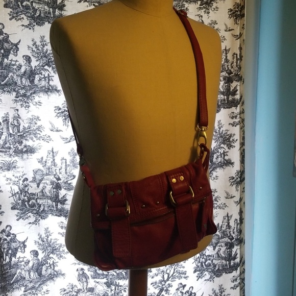 Dark pink leather crossbody bag by Joe's! - Picture 2 of 8